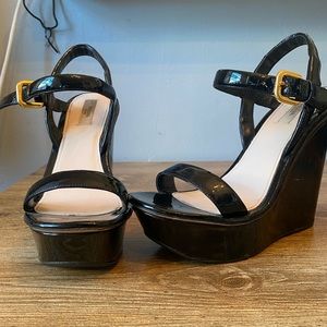 Prada black platforms